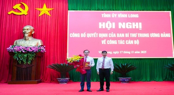 Vĩnh Long: Công bố Quyết định Phó Bí thư Tỉnh ủy-Trần Trí Quang